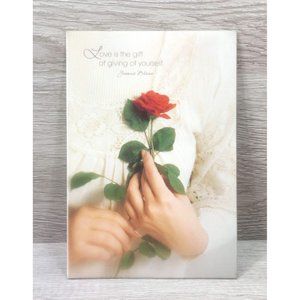 Lovers Romance Vintage Greeting Card Red Rose Love is the Gift of Giving of  You